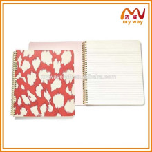 Cuaderno espiral de encargo caliente de la venta con el cuaderno de la alta calidad del papel coloreado